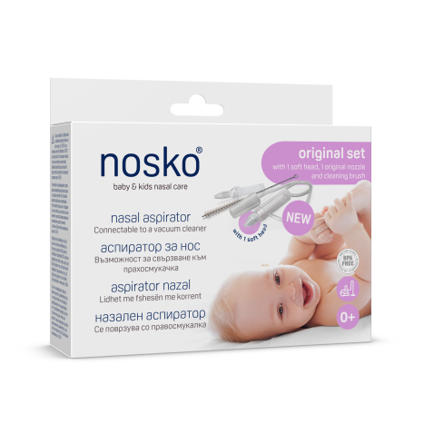 NOSKO BABY аспиратор за нос вакумен + четка