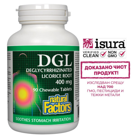 NATURAL FACTORS DGL 400mg x 90 tabl