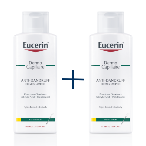 EUCERIN DUO DERMO CAPILLIARE cream shampoo against dandruff dry scalp 2 x 250ml