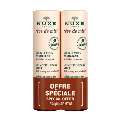 NUXE DUO REVE DE MIEL lip stick 2 x 4g