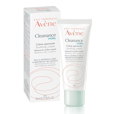 AVENE CLEANANCE HYDRA Успокояващ крем подходящ при раздразнена кожа след медикаметозно лечение на акне 40 мл.