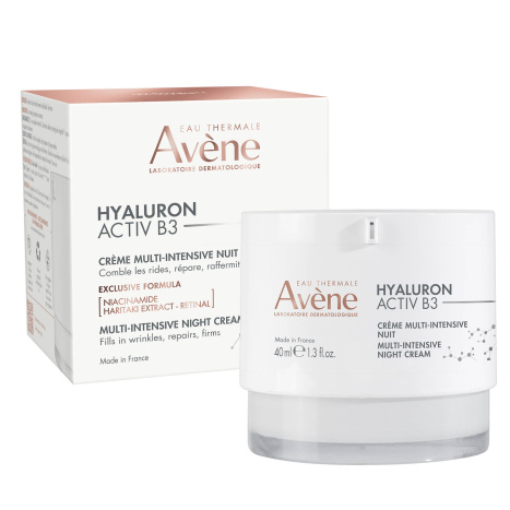 AVENE HYALURON ACTIV B3 мулти-интензивен нощен крем с хиалуронова киселина , ниацинамид и ретинал против бръчки  40ml