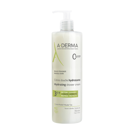 A-DERMA hydrating protective shower gel cream 3in1 750ml
