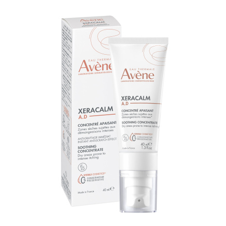 AVENE XERACALM A.D успокояващ концентрат за лице и тяло 40ml
