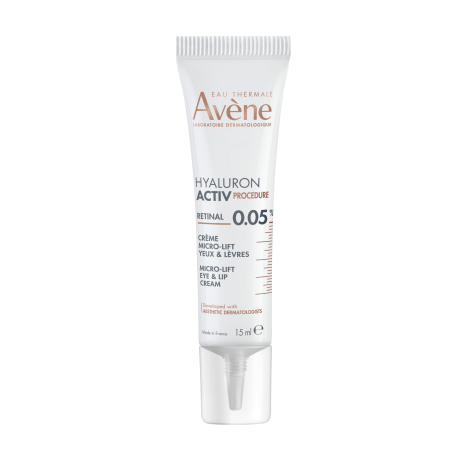 AVENE HYALURON ACTIV PROCEDURE микролифтинг крем за околоочния контур и устни с 0,05% ретинал 15ml