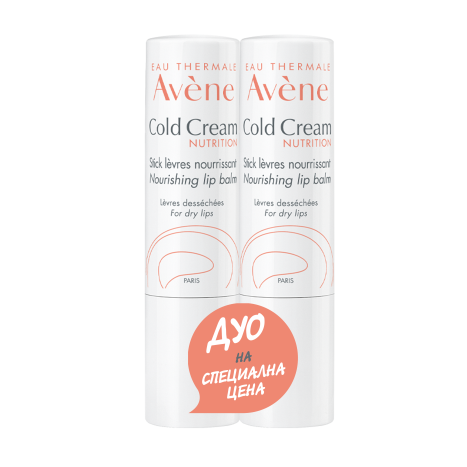 AVENE DUO COLD CREAM стик за устни 2 x 4g