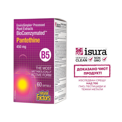 NATURAL FACTORS BIOCOENZYMATED PANTETHINE 450mg x 60 softgels