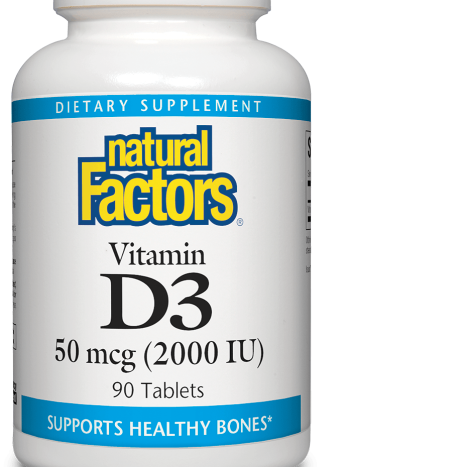NATURAL FACTORS VITAMIN D3 2000IU x 90 tabl
