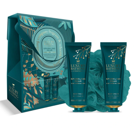 GRACE COLE PROMO Pear and Nectarine - shower gel 100ml, body cream 100ml, bath sponge