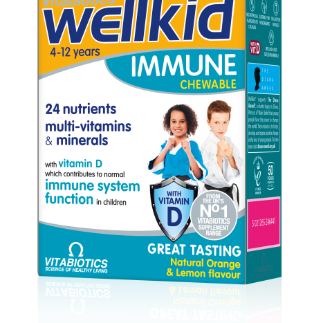 VITABIOTICS WELLKID IMMUNE дъвчащи мултивитамини за деца x 30 tabl