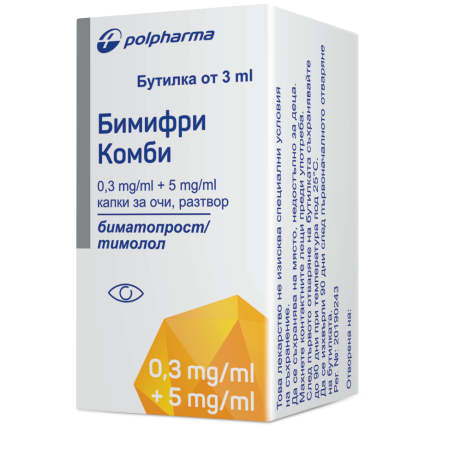 BIMIFREE COMBI eye drops 0,3mg/ml+5mg/ml 3ml