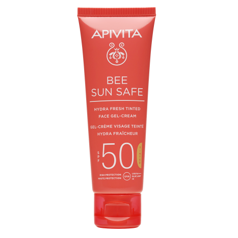 APIVITA BEE SUN SAFE Tinted hydrating refreshing facial gel-cream SPF50 50ml