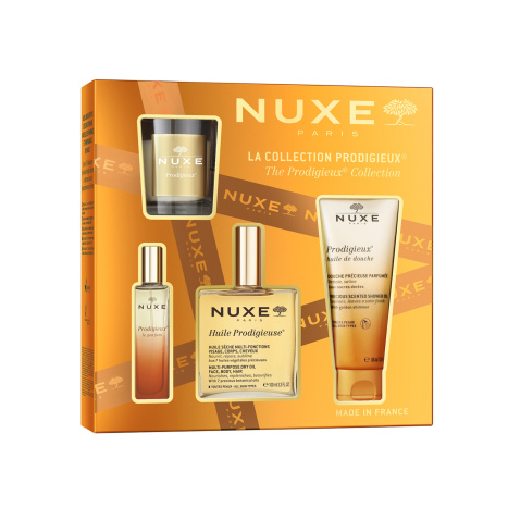 NUXE PROMO HUILE PRODIGIEUSE сухо масло 100ml+душ-олио 100ml+Парфюм 15ml + свещ