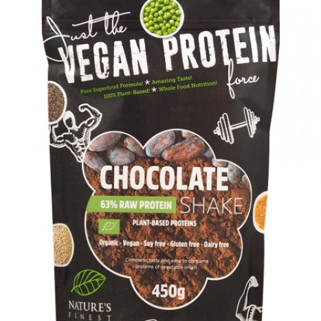 NATURE’S FINEST RAW PROTEIN Протеин 63% с ШОКОЛАД на прах БИО 450g