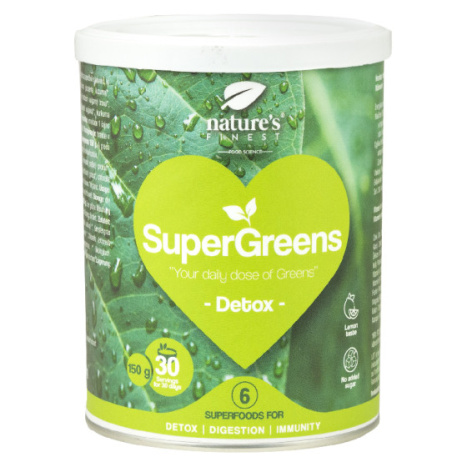 NATURE’S FINEST SUPERGREENS DETOX Супер микс БИО на прах за детоксикация 150g