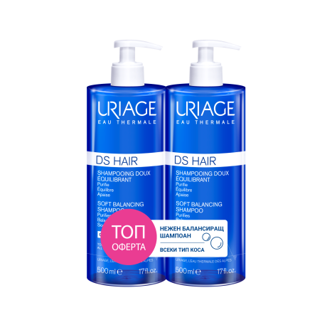 URIAGE DUO DS HAIR gentle balancing shampoo 500ml 1+1
