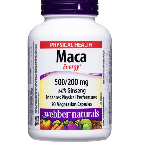 WEBBER NATURALS MACA ENERGY for maintaining energy metabolism x 90 caps