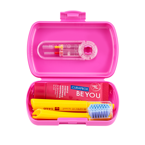 CURAPROX BE YOU travel set with foldable ЖЗ 5460 pink