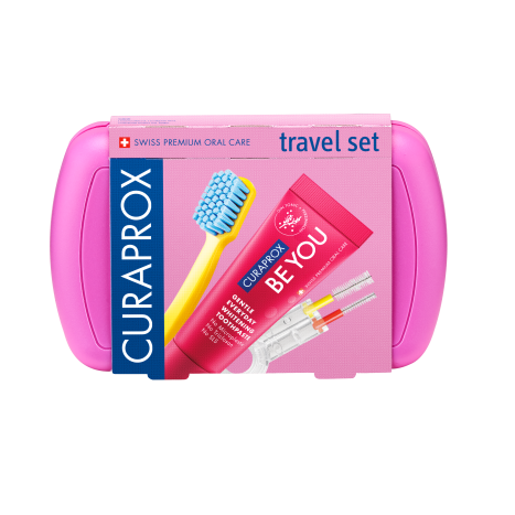 CURAPROX BE YOU travel set with foldable ЖЗ 5460 pink