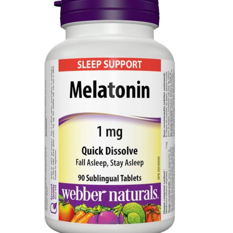 WEBBER NATURALS MELATONIN 1mg при безсъние x 90 subl tabl