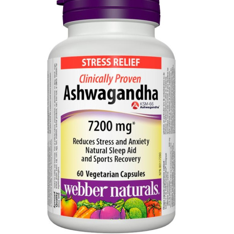 WEBBER NATURALS ASHWAGANDHA for stress control x 60 caps