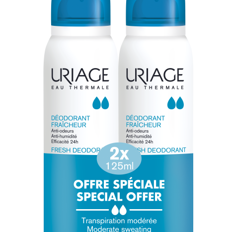 URIAGE DUO Освежаващ дезодорант-спрей 2х125ml