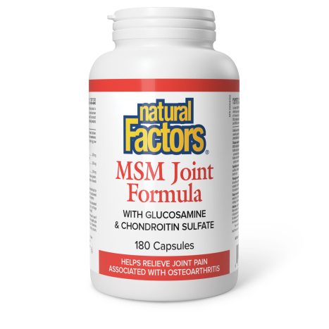 NATURAL FACTORS MSM formula for joints (with glucosamine and chondroitin sulfate) x 180 caps
