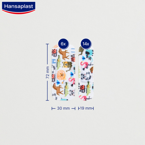 HANSAPLAST SENSITIVE children's sensitivity patch. animal skin x 20