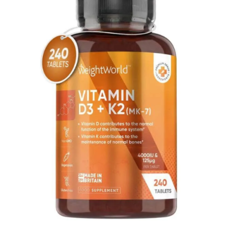 WEIGHT WORLD VITAMIN D3 4000 IU + K2 100 µg за силен имунитет х 240 tabl