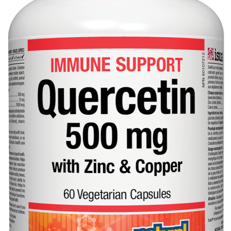 NATURAL FACTORS QUERCETIN Кверцетин + Цинк и Мед 500mg x 60 caps
