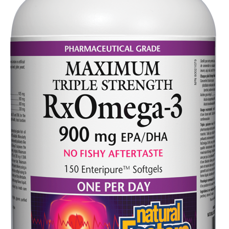 NATURAL FACTORS RX OMEGA-3 Maximum Triple Stength 1425mg (тройна концентрация 900mg EPA DHA) за сърдечно-съдова и нервна система х 150 softgels