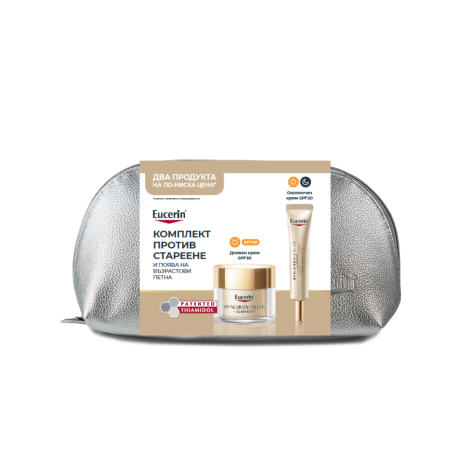 EUCERIN PROMO HYALURON FILLER + ELASTICITY SPF30 дневен крем 50ml + Околоочен крем SPF20 15ml -30%