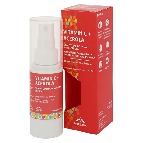 NORDAID VITAMIN C with Acerola 200 sprays Витамин С + Ацерола спрей за уста х 30 ml