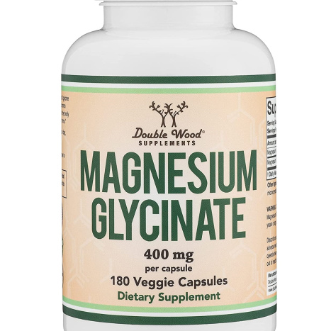 DOUBLE WOOD MAGNESIUM GLYCINATE Magnesium (glycinate) for the nervous system and heart 400mg x 180 caps