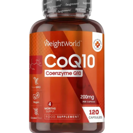 WEIGHT WORLD CoQ10 Coenzyme Q10 200mg Coenzyme Q10 for prevention of the cardiovascular system x 120 caps