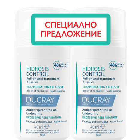 DUCRAY DUO HIDROSIS CONTROL рол-он против изпотяване за подмишници 40ml 1+1