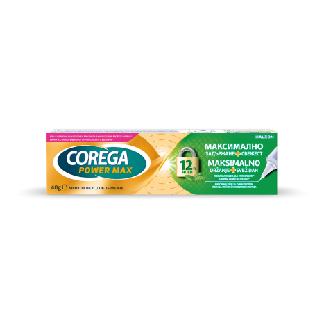 COREGA MAX HOLD & FRESH лепило за протези 40g зелено