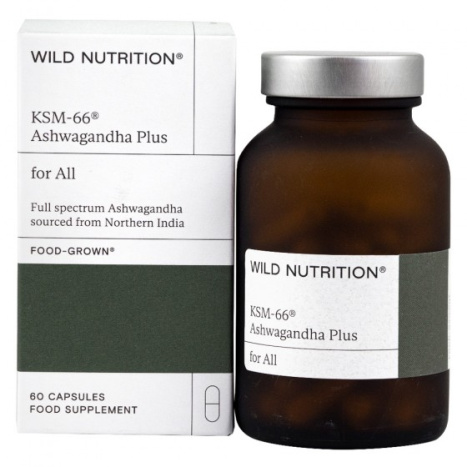 WILD NUTRITION FOOD-GROWN KSM-66 Ashwagandha Plus 500mg with Magnesium Комплекс Ашваганда плюс x 60 caps