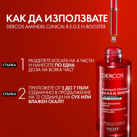 VICHY DERCOS AMINEXIL CLINICAL REGEN BOOSTER hair renewal serum 90ml