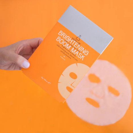 YOUTH LAB BRIGHTENING BOOM VIT C SHEET MASK Озаряваща шийт маска за лице x 1