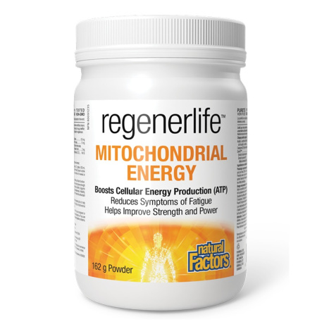 NATURAL FACTORS Regener Life Increases Mitochondrial Energy Formula for Mitochondrial Health and Slowing Aging Powder x 162 g