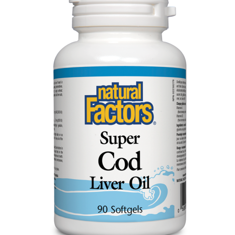 NATURAL FACTORS Черен дроб на треска масло 1100mg x 90 caps