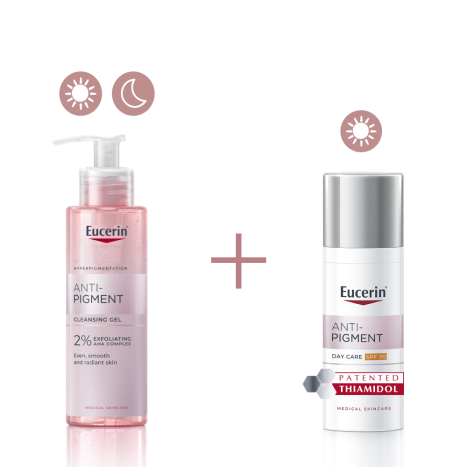 EUCERIN PROMO ANTI-PIGMENT дневен крем SPF30 50ml + Измиващ гел 200ml