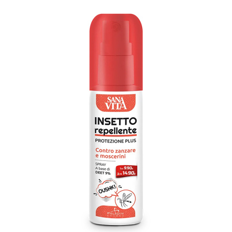PALADIN PHARMA SANAVITA INSETTO REPELLENTE Protezione Plus Репелентен спрей против ухапвания от насекоми x 100ml
