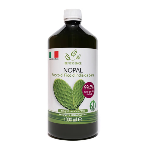 NATURA BENESSENCE NOPAL Succo di Fico d`India da bere Нопал кактус (опунция) за нормално телесно тегло x 1 l