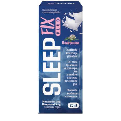 SLEEPFIX PLUS перорален спрей за спокоен сън с валериана 20m