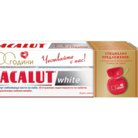LACALUT PROMO WHITE паста за зъби 75ml + конец за зъби
