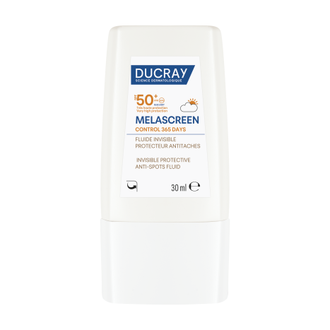 DUCRAY MELASCREEN CONTROL 365 DAYS SPF50+ невидим слънцезащитен флуид срещу петна 30ml