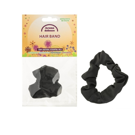 AROMA DEFENCE Scented hair tie with Rosemary, Eucalyptus, Mint and Geraniol scent
