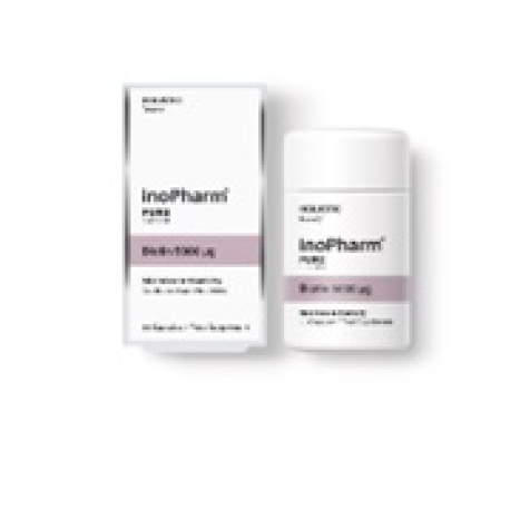 InoPHARM PURE BIOTIN Биотин 5000 mcg за сияйна и еластична кожа x 60 caps
